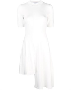 Yigal azrouel трикотажное платье с асимметричным подолом xs белый Yigal azrouel
