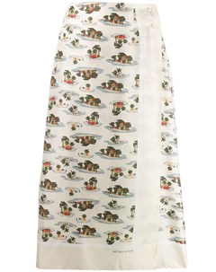 Bottega veneta юбка миди с принтом 44 нейтральные цвета Bottega veneta