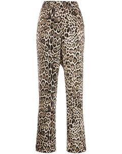 Cambio брюки с леопардовым принтом и полосками по бокам 38 нейтральные цвета Cambio