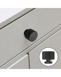 Ручка кнопка PK329 d 30 мм цвет черный Cappio