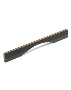 Ручка мебельная м о 192 мм цвет черно золотой Cappio