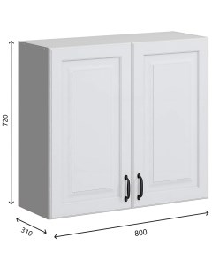 Кухонный навесной шкаф Romeo МДФ Белая матовая текстура 80x31x72 Bv