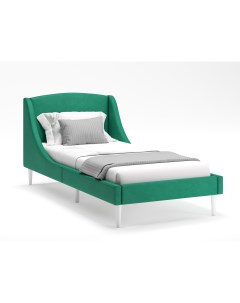 Кровать ЛОТТИ 90х200 см микровелюр зеленый Monofix