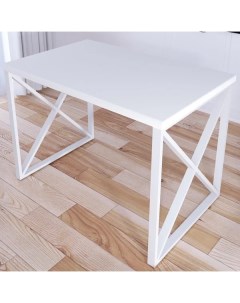Стол кухонный Loft с крестообразными ножками 100x60х75 цвет белый Solarius
