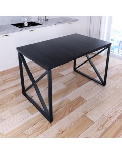 Стол кухонный Loft с крестообразными ножками 120х70х75 черный оникс черные ножки Solarius