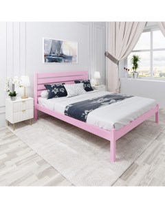 Кровать Классика 190х140 розовый Solarius