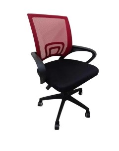 Кресло офисное чёрный бордовый Nobrand