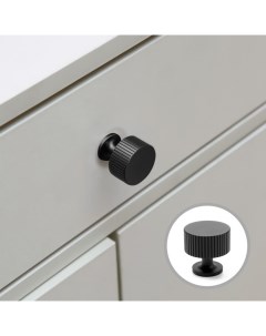 Ручка кнопка PK326 d 28 мм цвет черный Cappio