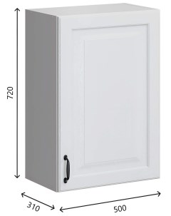 Кухонный навесной шкаф Romeo МДФ Белая матовая текстура 50x31x72 Bv