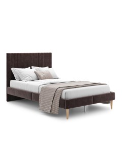 Кровать АММА велюр коричневый 120х200 Monofix