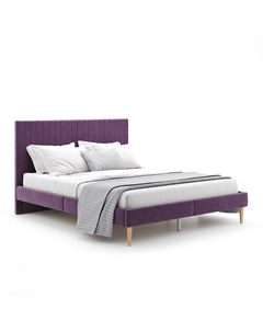 Кровать АММА велюр фиолетовый 140х200 Monofix