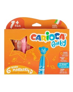 Фломастеры Baby Teddy Markers 6 цветов Carioca