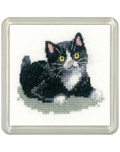 Набор для вышивания CFBW1259A Чёрно белый котёнок Heritage