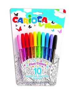 Набор ручек шариковых Fiorella 42775 разноцветные 10 шт Carioca