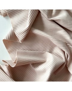 Ткань лапша с лайкрой 06476 миндальный крем отрез 100x122 см Mamima fabric