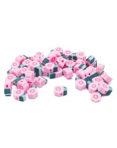 Бусины из полимерной глины ZZ1385 Цветы розовые 50 шт 1 упак Astra&craft