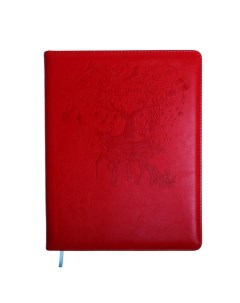 Дневник школьный 5 11 класс обложка ПВХ Олени красный Nobrand