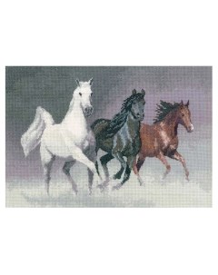 Набор для вышивания PGWH1022E Дикие кони Heritage