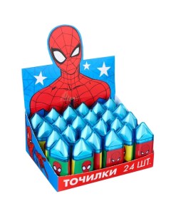 Точилка с ластиком пластиковая Человек паук 24 шт Marvel