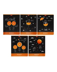 Тетрадь 48 листов клетка Апельсиновые мечты обложка мелованный картон выборочны Hatber