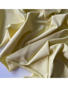 Ткань кулирка 06585 светло жёлтый отрез 100x185 см Mamima fabric