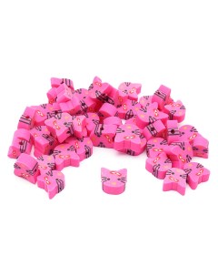 Бусины из полимерной глины ZZ1388 Ярко розовые кошечки 50 шт 1 упак Astra&craft