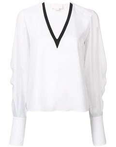 Genny блузка с оборками на рукавах 46 белый Genny