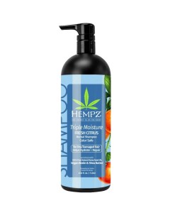 Шампунь Тройное увлажнение Triple Moisture Daily Herbal Replenishing Shampoo 1000 мл Hempz (сша)