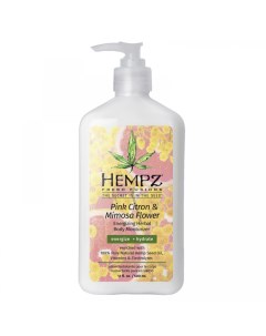 Молочко для тела увлажняющее Розовый Лимон и Мимоза Pink Citron Mimosa Flower Herbal Body Moisturize Hempz (сша)