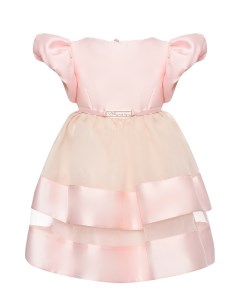 Платье с короткими рукавами розовое Miss blumarine