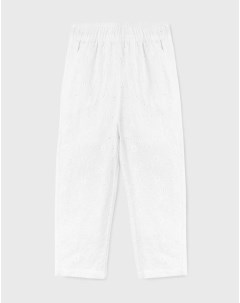 Белые брюки Straight с вышивкой для девочки Gloria jeans