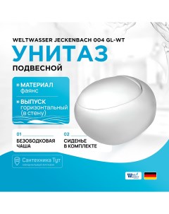Унитаз Jeckenbach 004 GL WT 10000003809 подвесной Белый глянец с сиденьем Микролифт Weltwasser