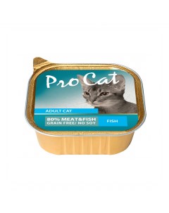 Корм для кошек паштет с рыбой ламист 100г Pro cat