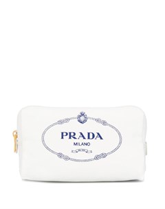 Prada косметичка с логотипом один размер белый Prada