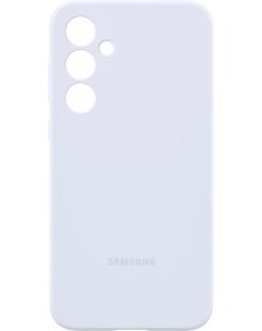 Чехол накладка Silicone Case для смартфона Galaxy A35 силикон микрофибра светло голубой EF PA356TLEG Samsung