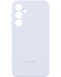 Чехол накладка Silicone Case для смартфона Galaxy A55 силикон микрофибра светло голубой EF PA556TLEG Samsung