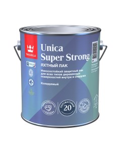 Лак алкидно уретановый яхтный Unica Super Strong основа EP бесцветный 2 7 л полуматовый Tikkurila