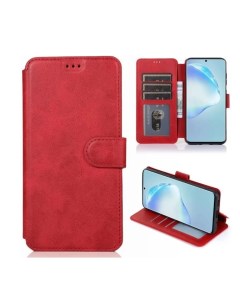 Чехол книжка для iPhone 14 кожаный красный с магнитной застежкой Nobrand