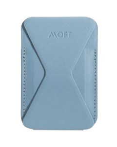Чехол бумажник Snap On для iPhone 13 Pro с MagSafe голубой Moft