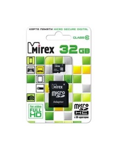 Карта памяти Micro SDHC 32Гб Р00001962 Mirex