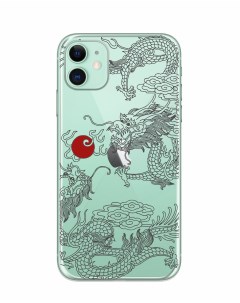 Силиконовый чехол для iPhone 11 Японский дракон инь аниме Mcover
