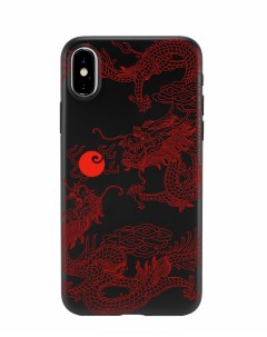 Силиконовый чехол для iPhone XS X Японский дракон янь аниме Mcover