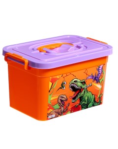 Ящик для хранения игрушек Динозавры 6 5 л Соломон