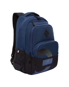 Рюкзак RU 430 5 молодежный модный для подростков черный темно синий Grizzly