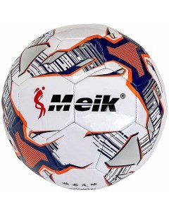 Мяч футбольный 5 ТПУ 3 0 мм 420 425 гр маш сш белый оранжевый Meik