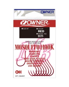 Крючки 5177 RD 08 11шт Mosquito Hook Owner