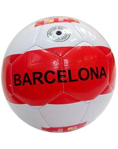 Мяч футбольный Barcelona PVC 1 6 мм 315 гр маш сш красный белый Meik