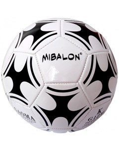 Мяч футбольный 3 слоя PVC 1 6 275 гр маш сш белый черный Mibalon