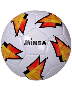 Мяч футбольный B5 9073 PVC 2 7 345 гр маш сш желтый белый Minsa