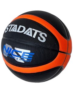 Мяч баскетбольный ПУ 7 черный красный Stadats